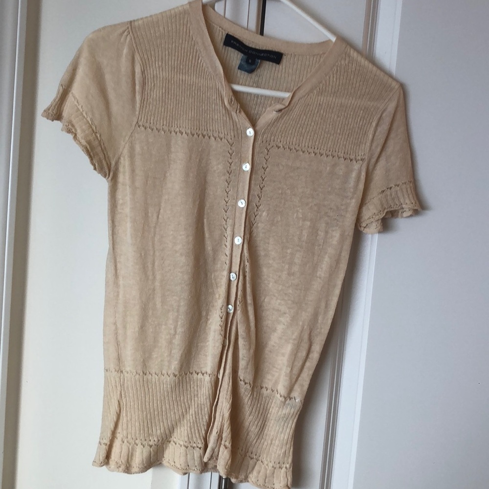 French connection short sleeve thin top small